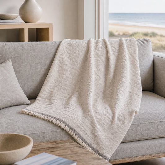 PAD PROFLAX Italian Wool Mix Decke 130 x 200 cm – Ecru