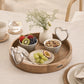 Serviertablett Riviera Maison Pretty Hearts Natur Silber auf Esstisch
