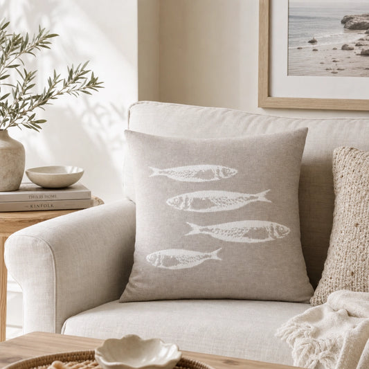 Pad SARDINE Kissenhülle 45 x 45 cm – Beige
