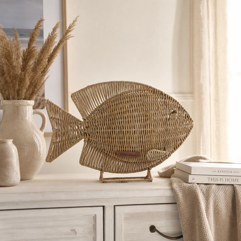 Dekofigur Riviera Maison Isola Fish Natur auf Sideboard im Coastal Look