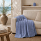 Decke Lene Bjerre Isabelle Hellblau auf Sofa im Coastal Look