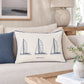 Kissen Riviera Maison Sail Point Weiß Navy auf Sofa im Coastal Look