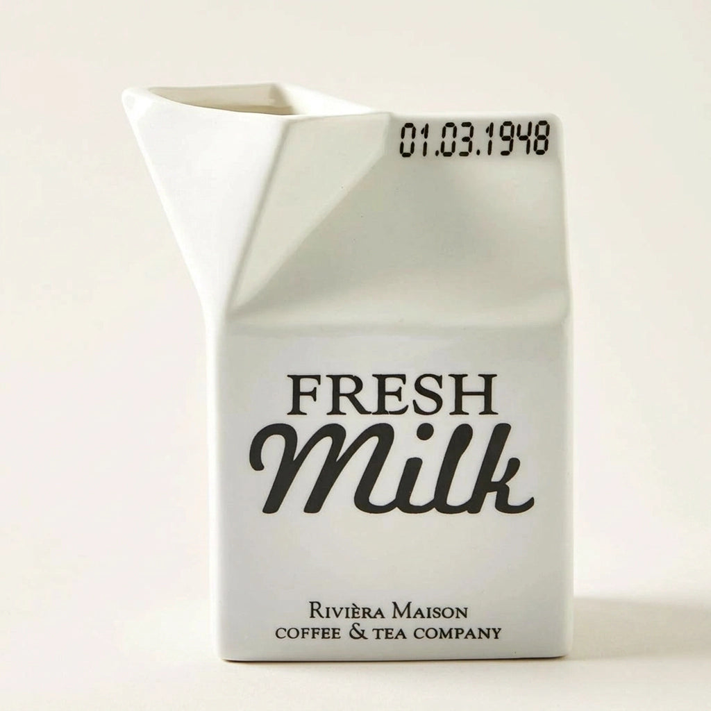 Riviera Maison - Carton Jar Milk Aufbewahrungsgefäß 10 x 6 cm – Weiß