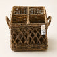 Riviera Maison Rustic Rattan Besteckkorb Square 21 x 20 x 22 cm – Braun