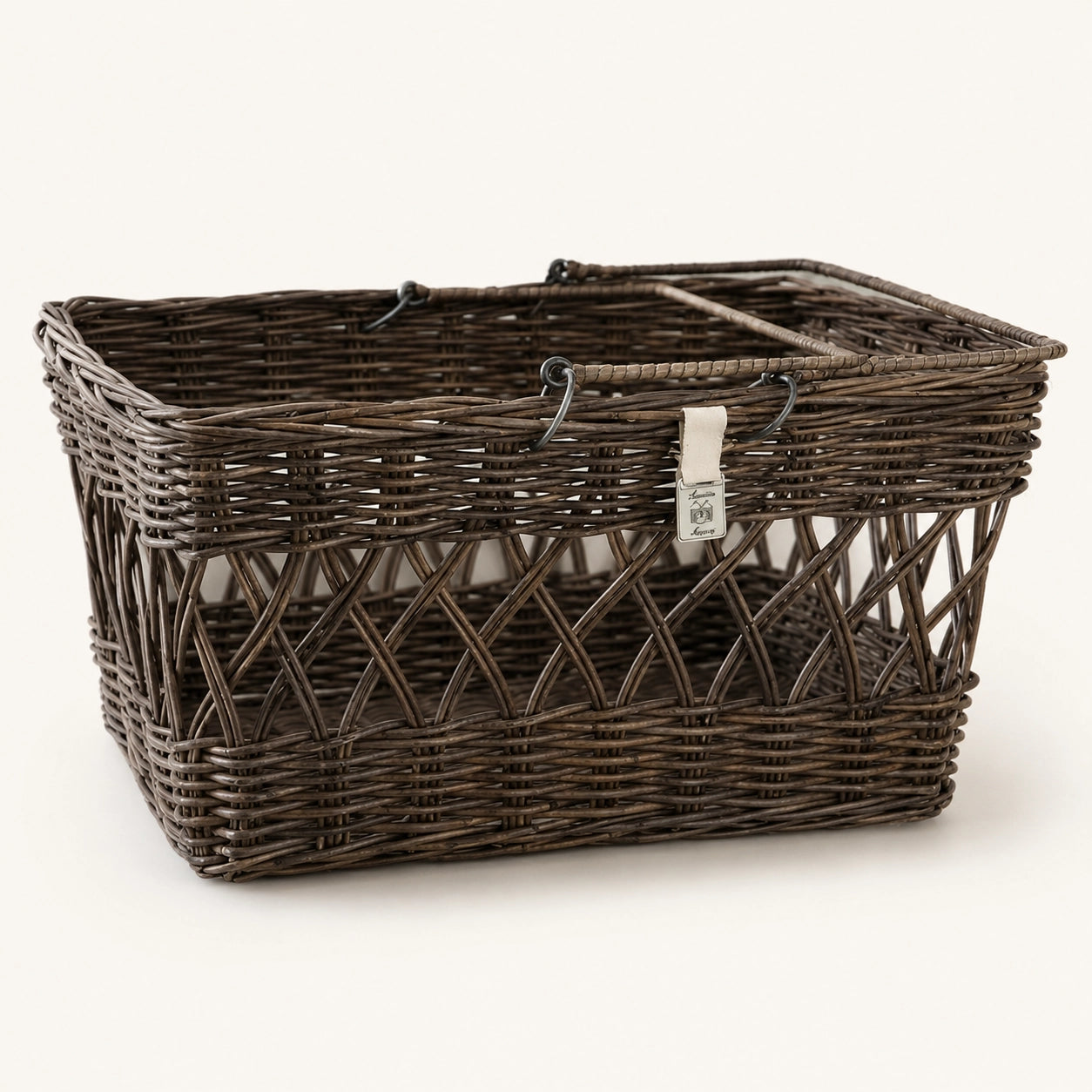 Rivièra Maison Rustic Rattan Shopping Basket 69 x 46 x 68 cm - Grau