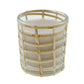 Kerze Home Society Dasha im Glas 9x9 cm Weiß Beige Freisteller