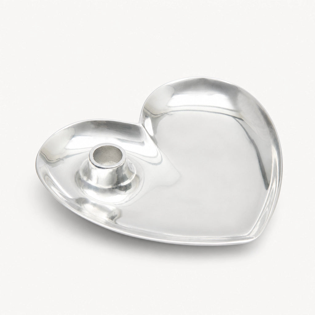 Riviera Maison - Heart Dinner Kerzenhalter 19 x 17 cm - Silber