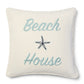 Riviera Maison - Beach House Pillow Kissen 50 x 50 cm - Creme / Hellblau