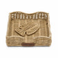 Riviera Maison Rustic Rattan Fish Serviettenhalter 20 x 20 cm – Natur
