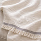 Detailaufnahme Wollmix-Struktur Decke PROFLAX Ecru