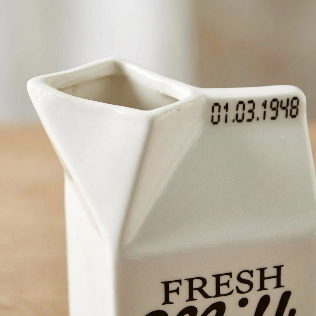 Detailaufnahme Keramik Aufbewahrungsgefäß Riviera Maison Carton Jar Weiß