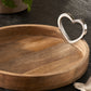 Detailaufnahme Mangoholz Serviertablett Riviera Maison Pretty Hearts Natur Silber