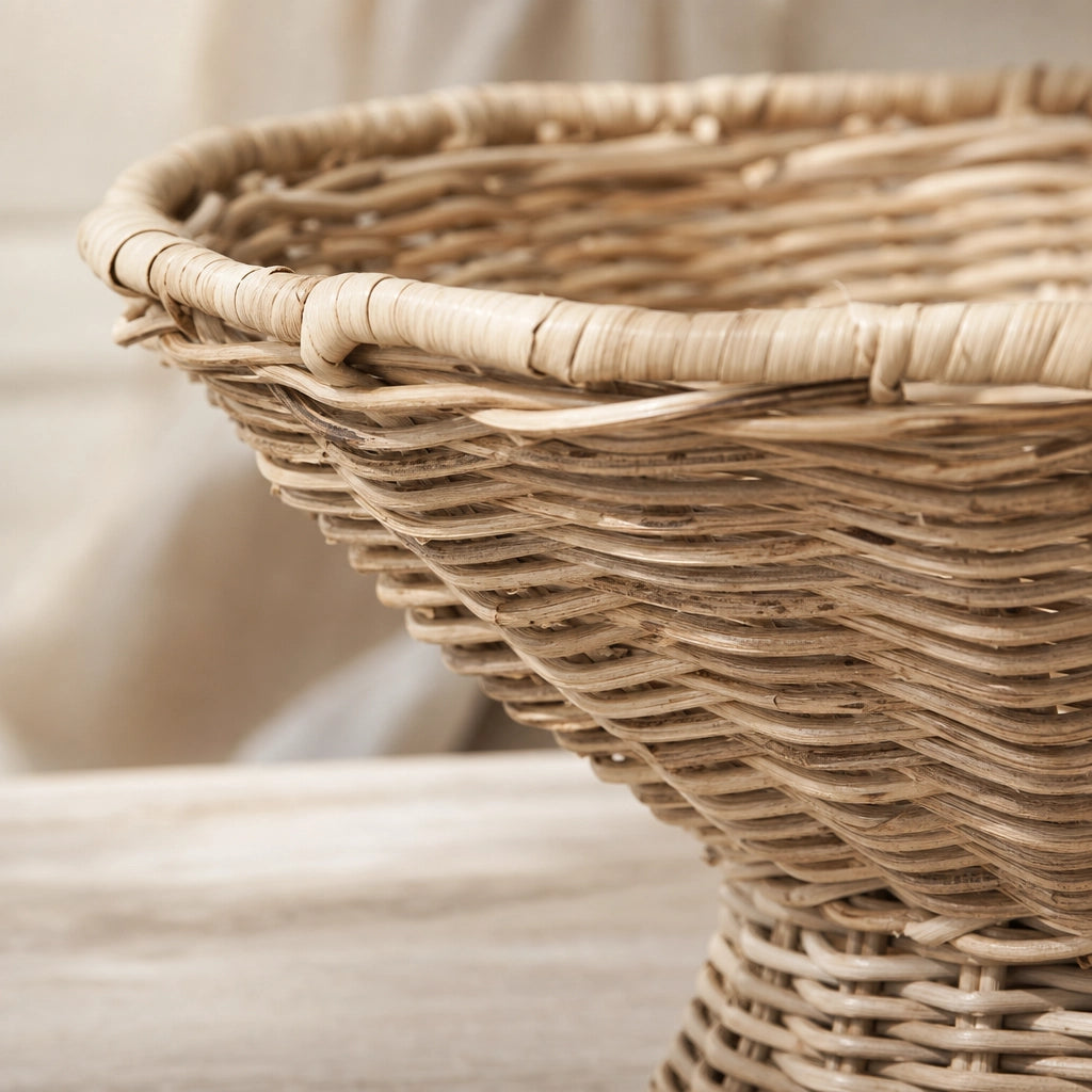 Detailaufnahme Rattan-Geflecht Schale Riviera Maison Benoa Natur