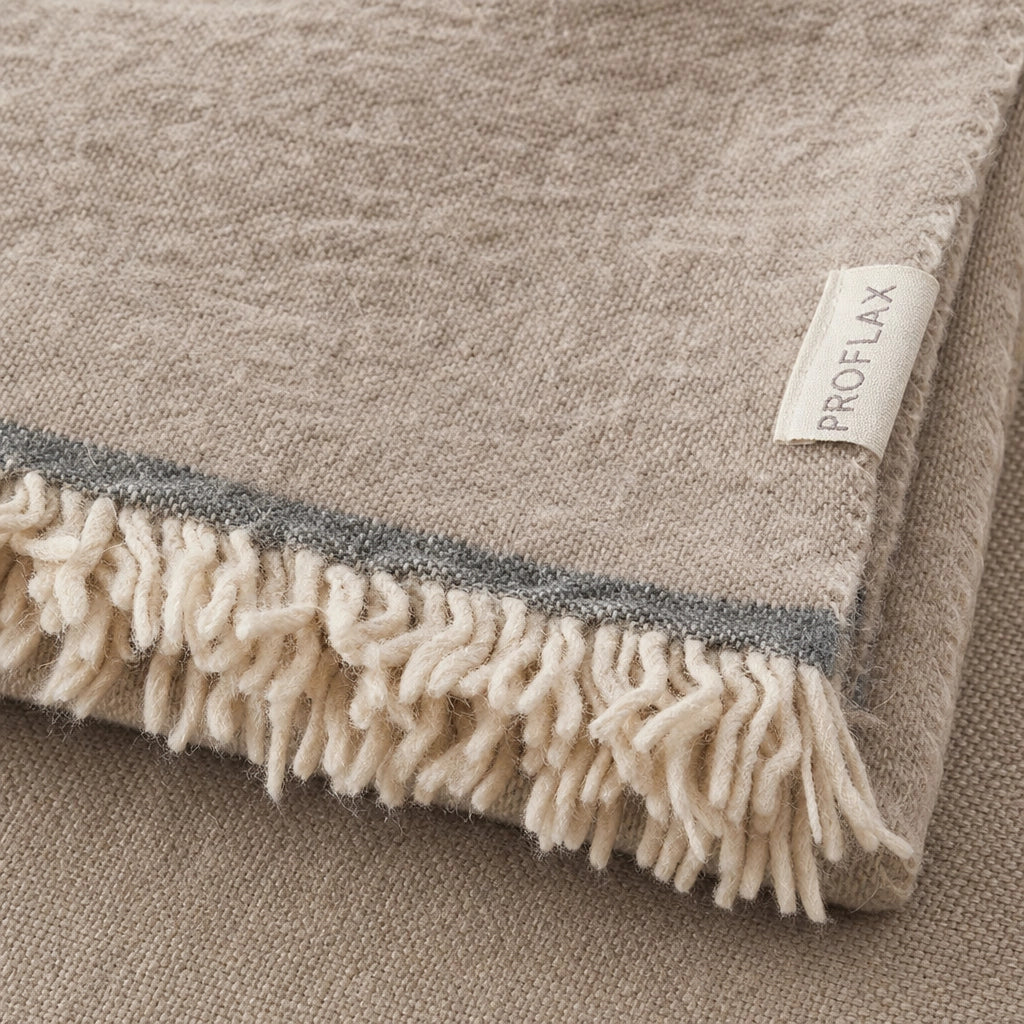 Detailaufnahme Wollmix-Struktur Decke PROFLAX Stone