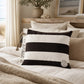 Kissenhülle Oceanhouse Canvas Braun Weiß auf Bett Beach House Look