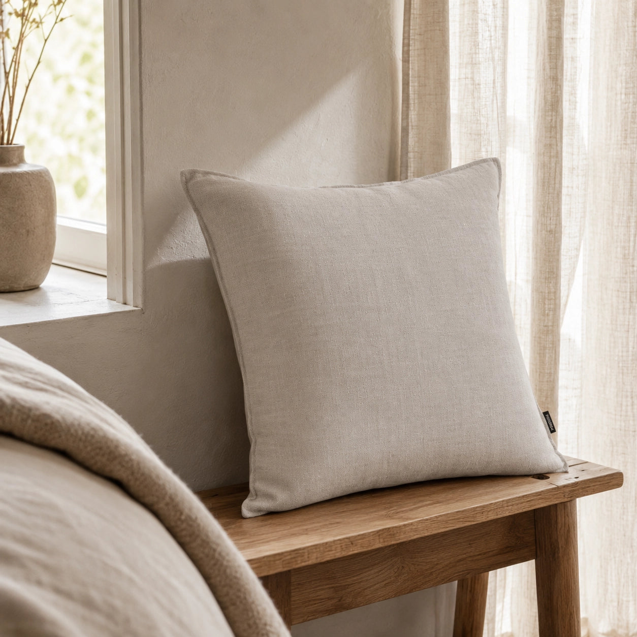 PROFLAX - Leinen Kissenhülle 50 x 50 cm – Gris