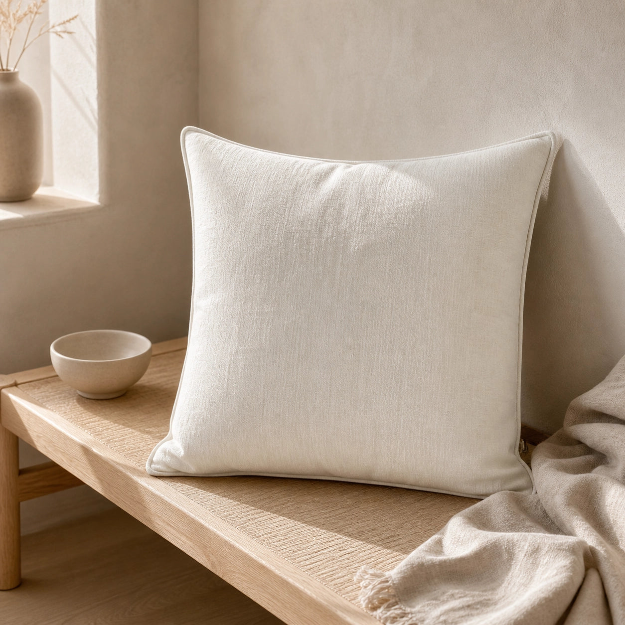 PAD PROFLAX LEINEN Kissenhülle 50 x 50 cm – Offwhite