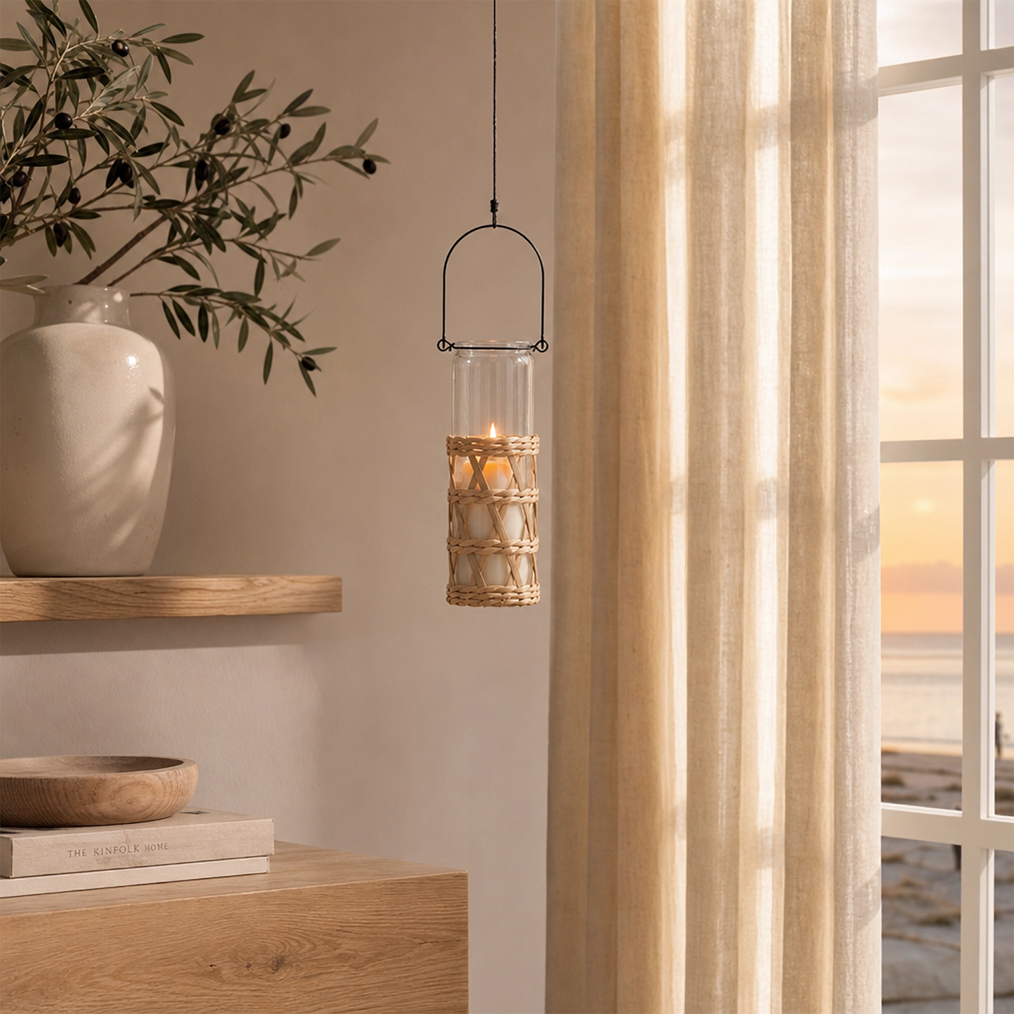 Home Society - Reed Hängekerze 20,6 cm - Natur