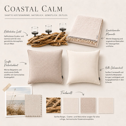 Cozy Coast Set Coastal Calm Moodboard ruhiges Wohnzimmer